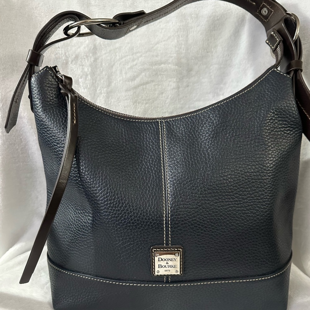 Dooney & Bourke Vibrant Navy Leather Satchel
